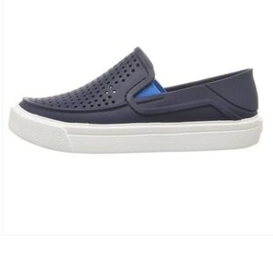 Crocs Citilane Roka Blue White Rubber junior size 3 comfort lightweight NWOT